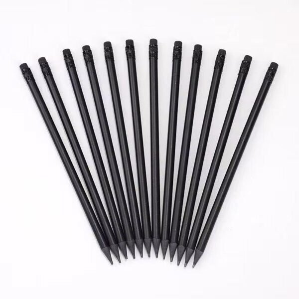 Crayon HB en Bois Noir Personnalisé – Crayons Publicitaires | MeetPro