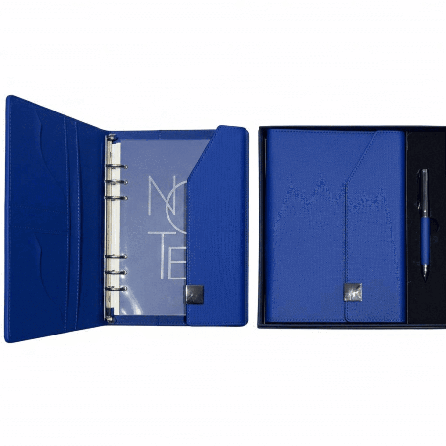 Coffret Cadeau Business : Carnet Organiseur à Anneaux & Stylo assorti