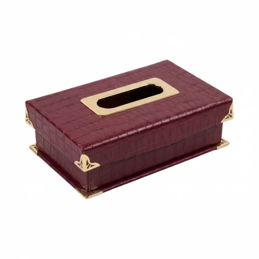 Boîte à Mouchoirs de Luxe en Simili Cuir – Boîte Décorative Élégante